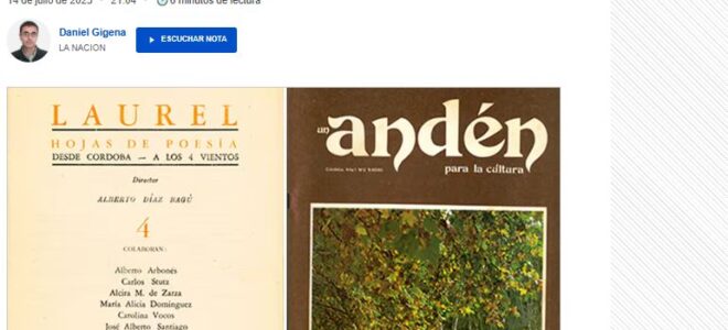 Nota | “Antenas de lo nuevo. Ya está disponible en la Red el Archivo de Revistas Culturales de Córdoba” [La Nación]